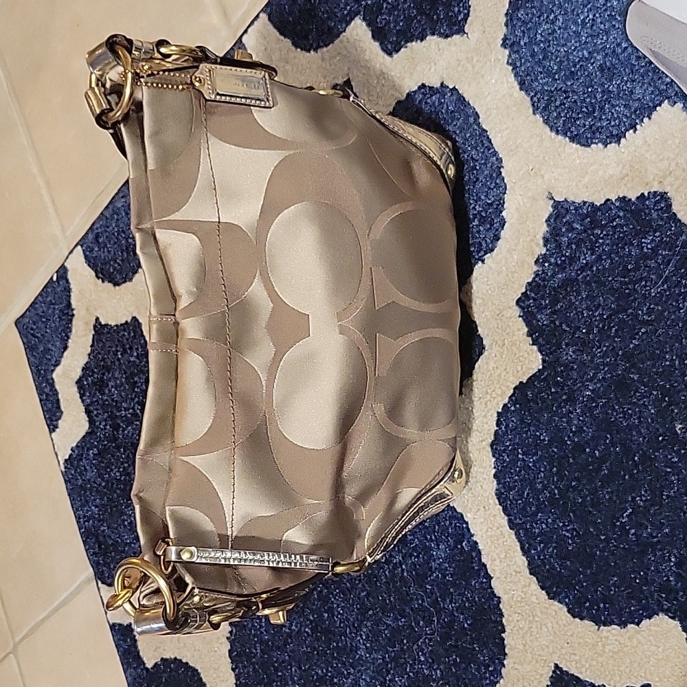 Gold Coach handbag